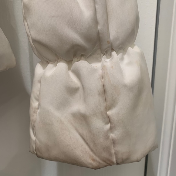 White INC Puffer Coat with Faux Fur Removable Hood - Picture 3 of 7